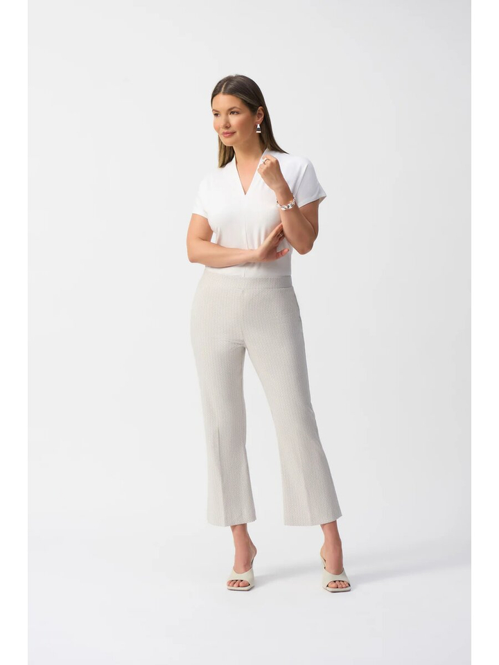 Beige kleurige broek met print Joseph Ribkoff 