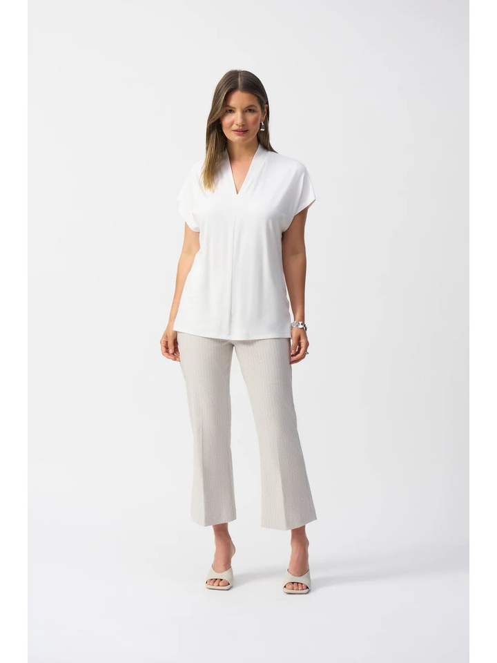 Beige kleurige broek met print Joseph Ribkoff 