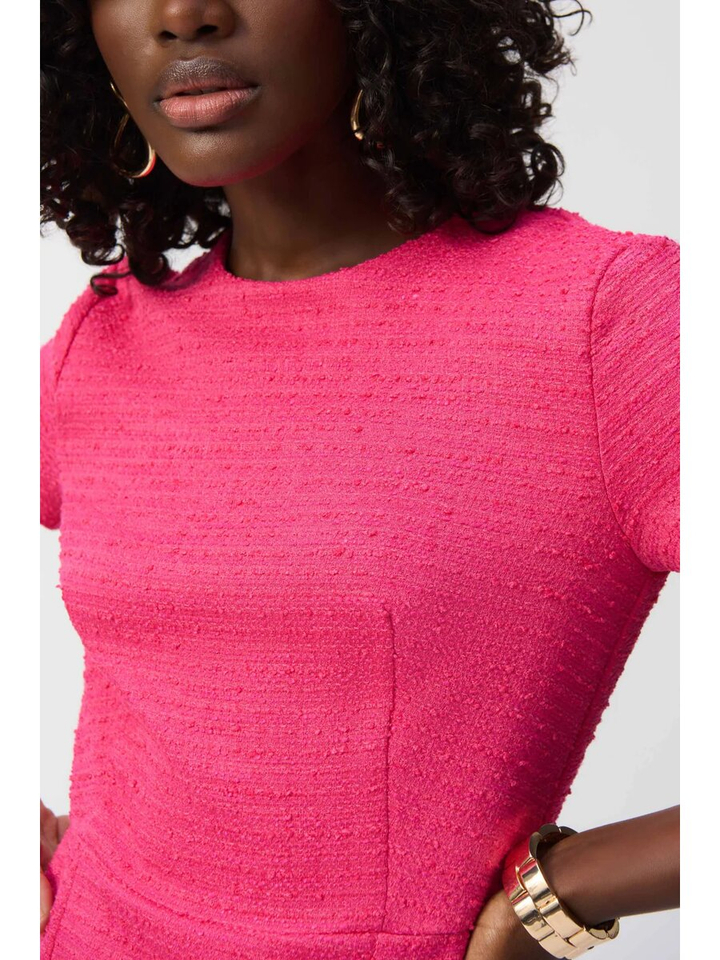 Fuchsia kleed met structuur Joseph Ribkoff