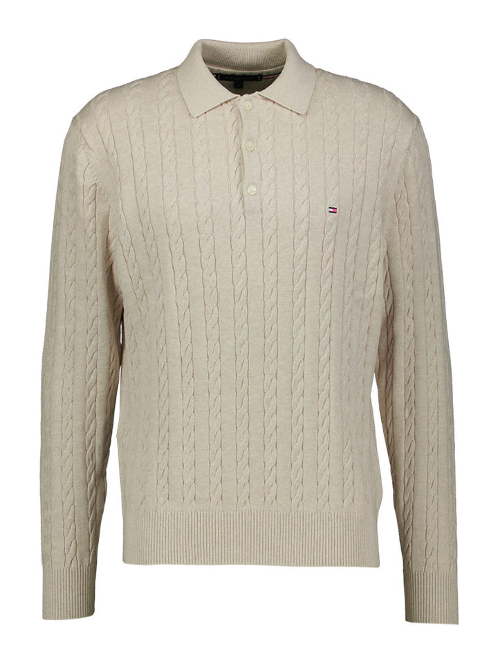 Beige polo kabeltrui Tommy 