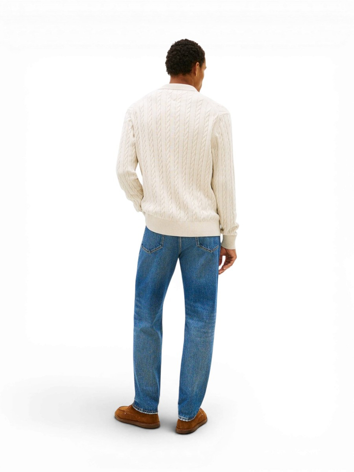 Beige polo kabeltrui Tommy