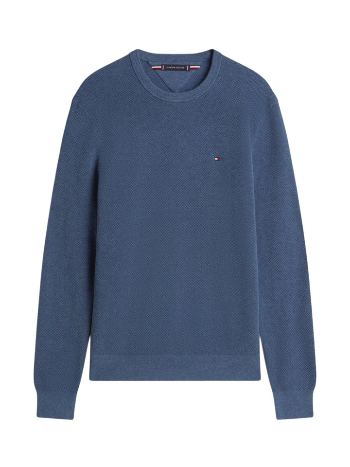 Blauwe casual trui met ronde hals Tommy