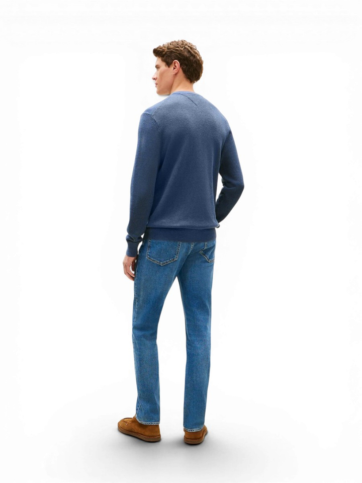 Blauwe casual trui met ronde hals Tommy