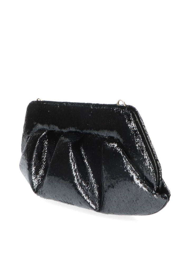 Jet black handtas Bios baguette soft lur Themoire 