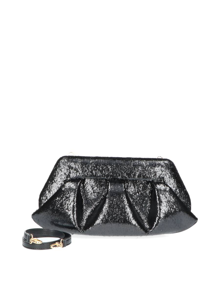 Jet black handtas Bios baguette soft lur Themoire 