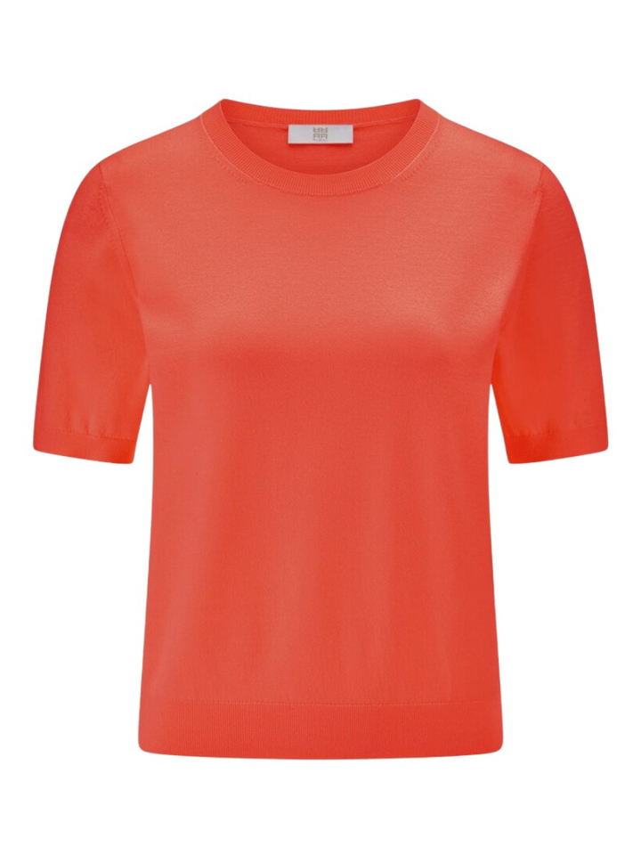 Oranje fijne pull met korte mouwen Riani 