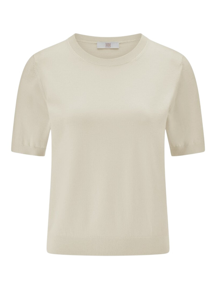 Ecru fijne pull met korte mouwen Riani