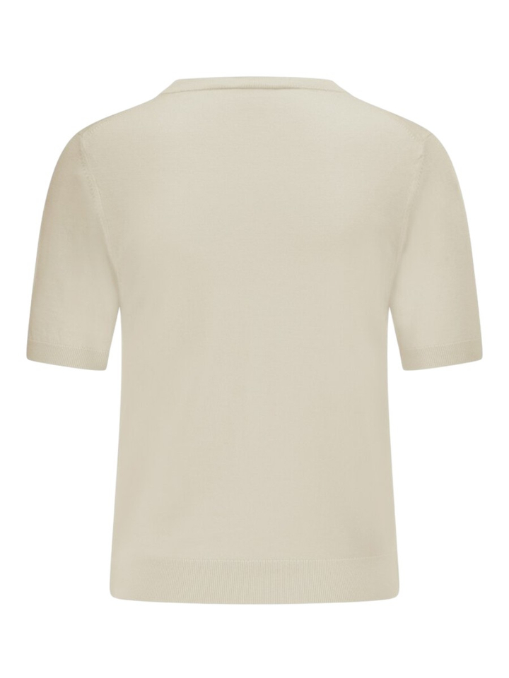 Ecru fijne pull met korte mouwen Riani