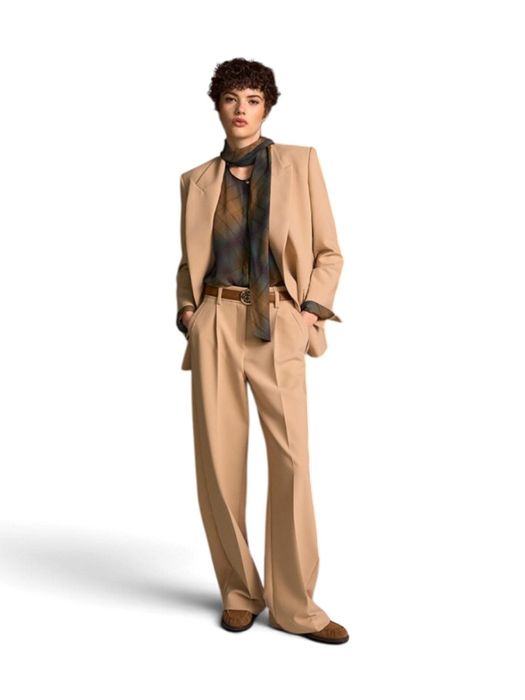 Beige wijde broek Riani