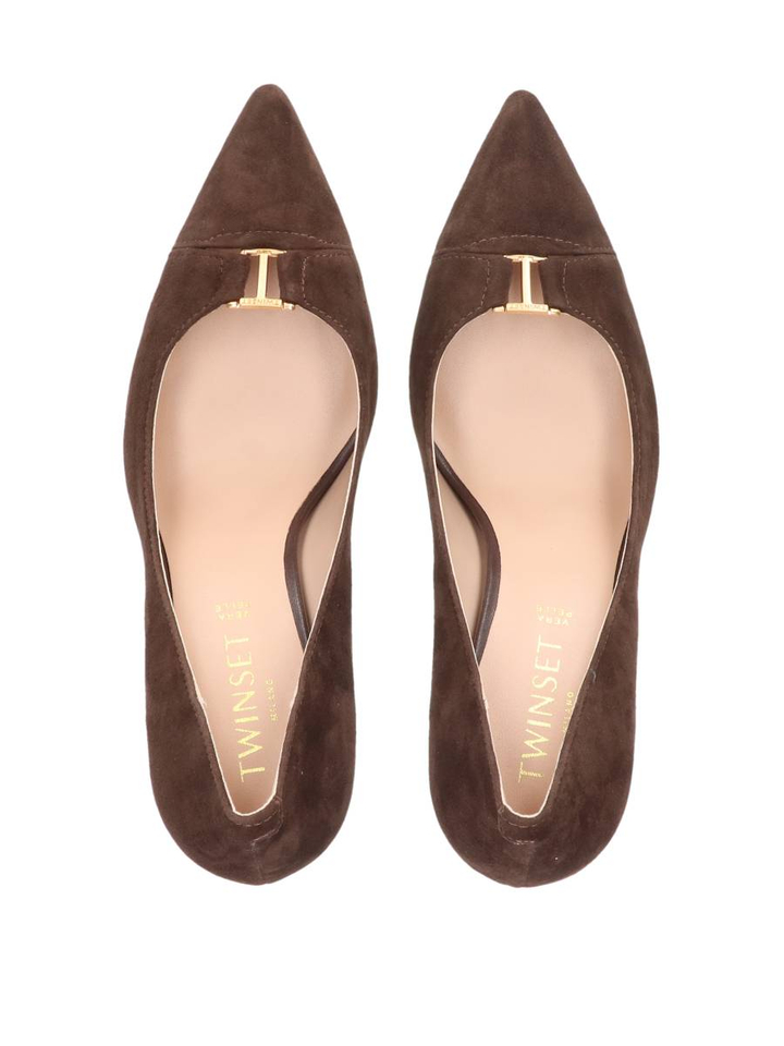 Darkness bruine pumps Twinset