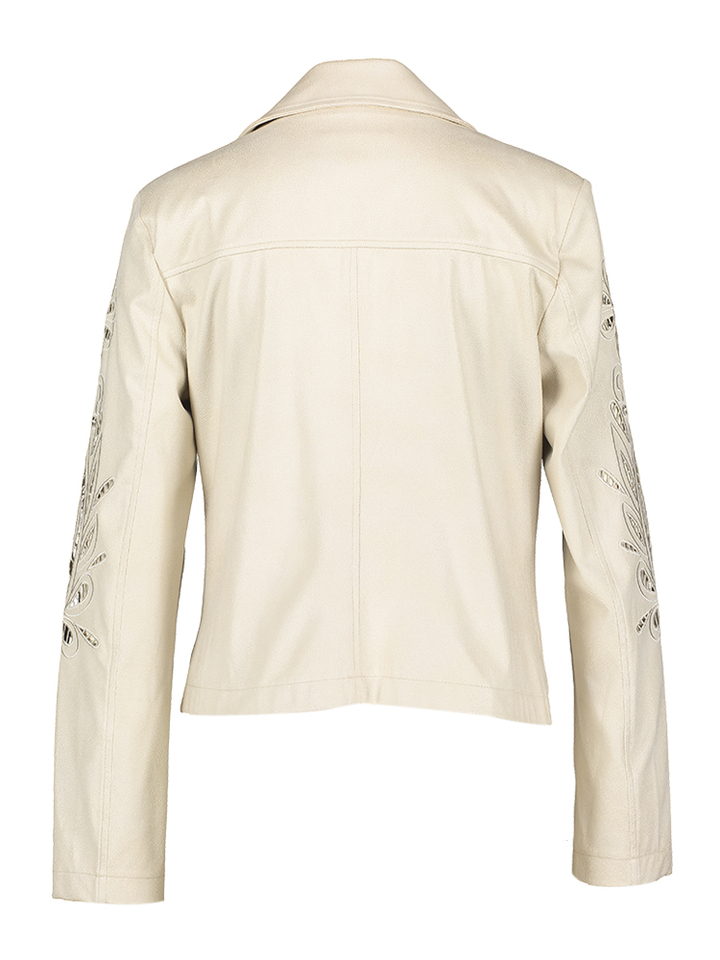 Beige jas met detail aan de mouwen Joseph Ribkoff
