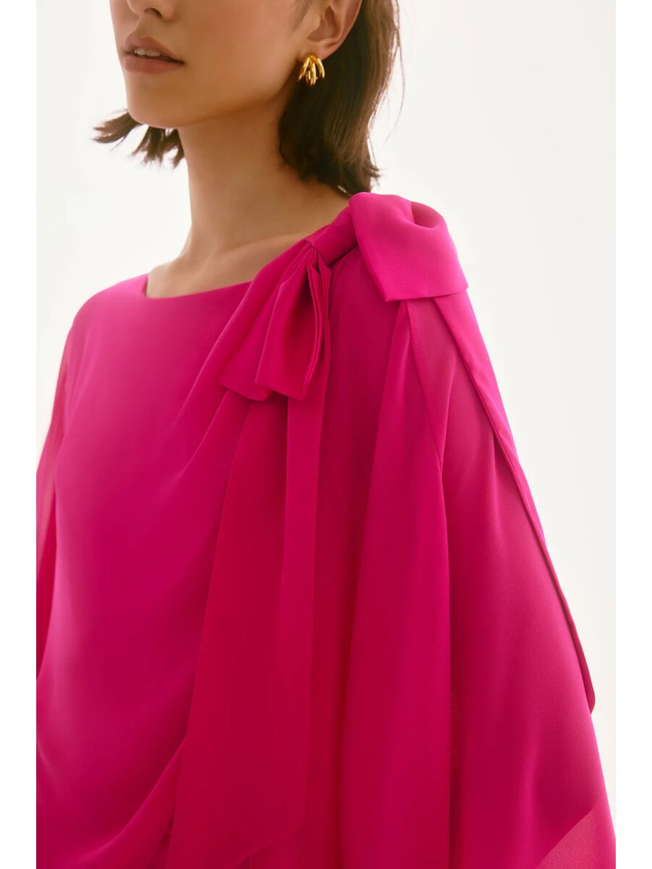 Roze top met vlindermouw Joseph Ribkoff 