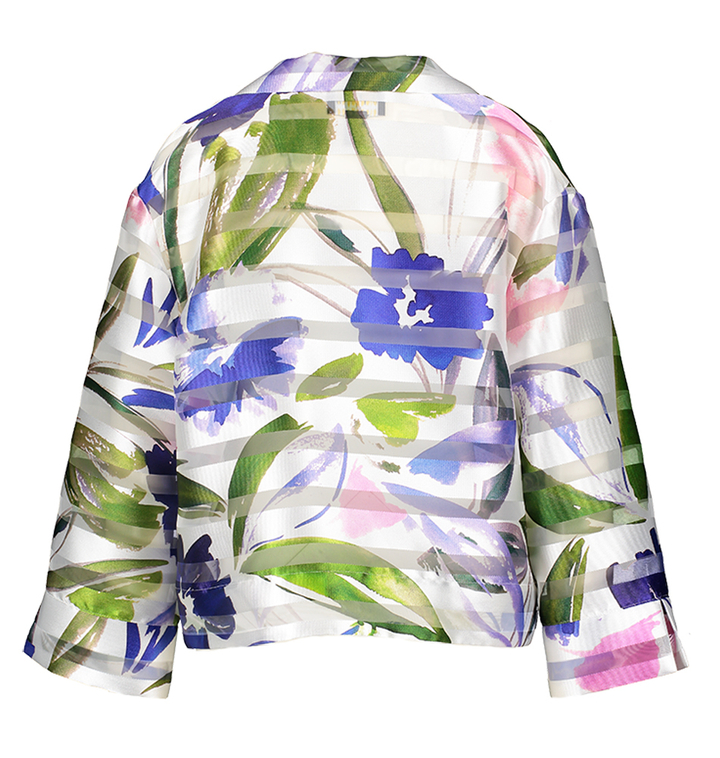 Ecru doorzichtige multicolor cardigan Joseph Ribkoff