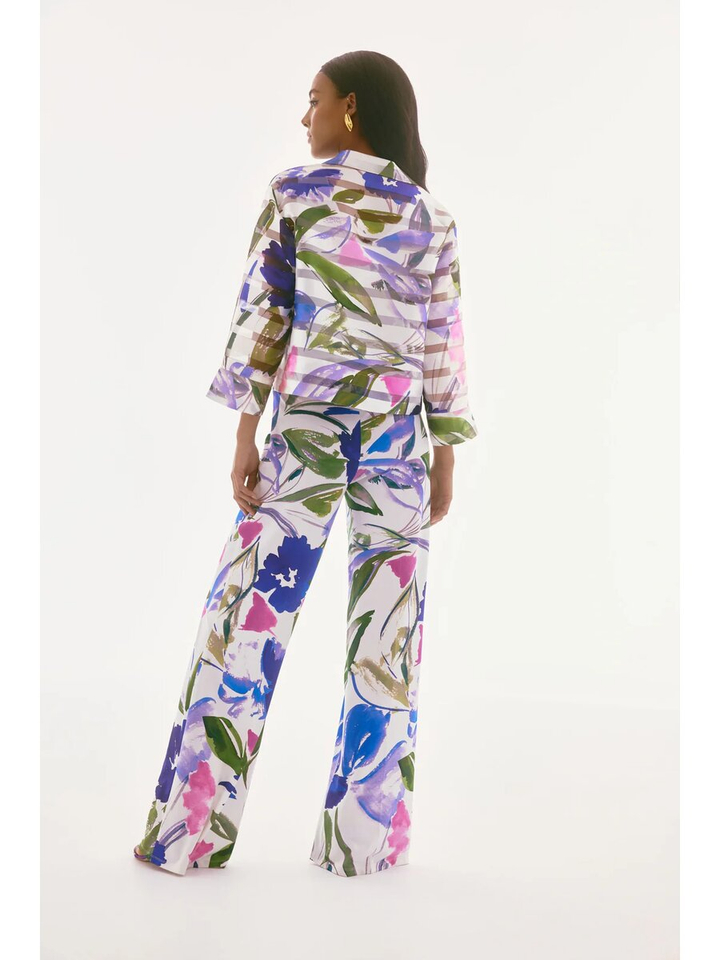 Ecru doorzichtige multicolor cardigan Joseph Ribkoff