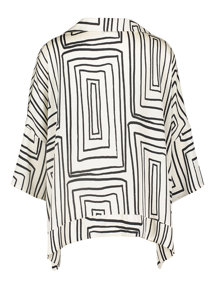 Witte blouse met zwart motief Joseph Ribkoff