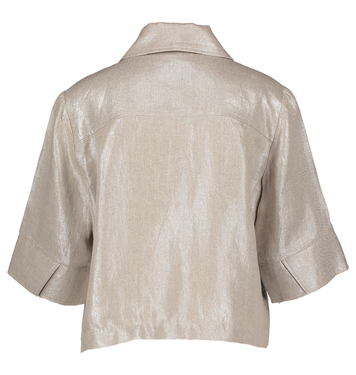 Beige korte jas met glitterdetail Joseph Ribkoff