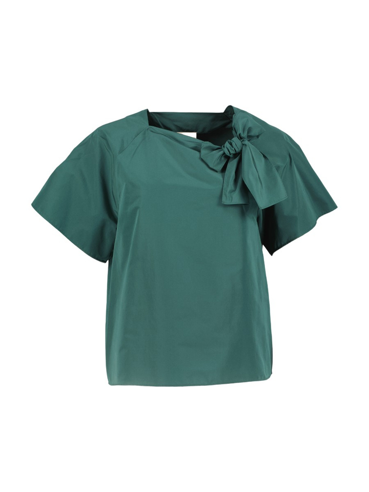 Donkergroene bloes met strik Recente Max Mara