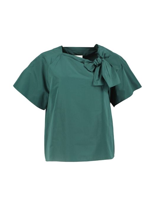 Donkergroene bloes met strik Recente Max Mara