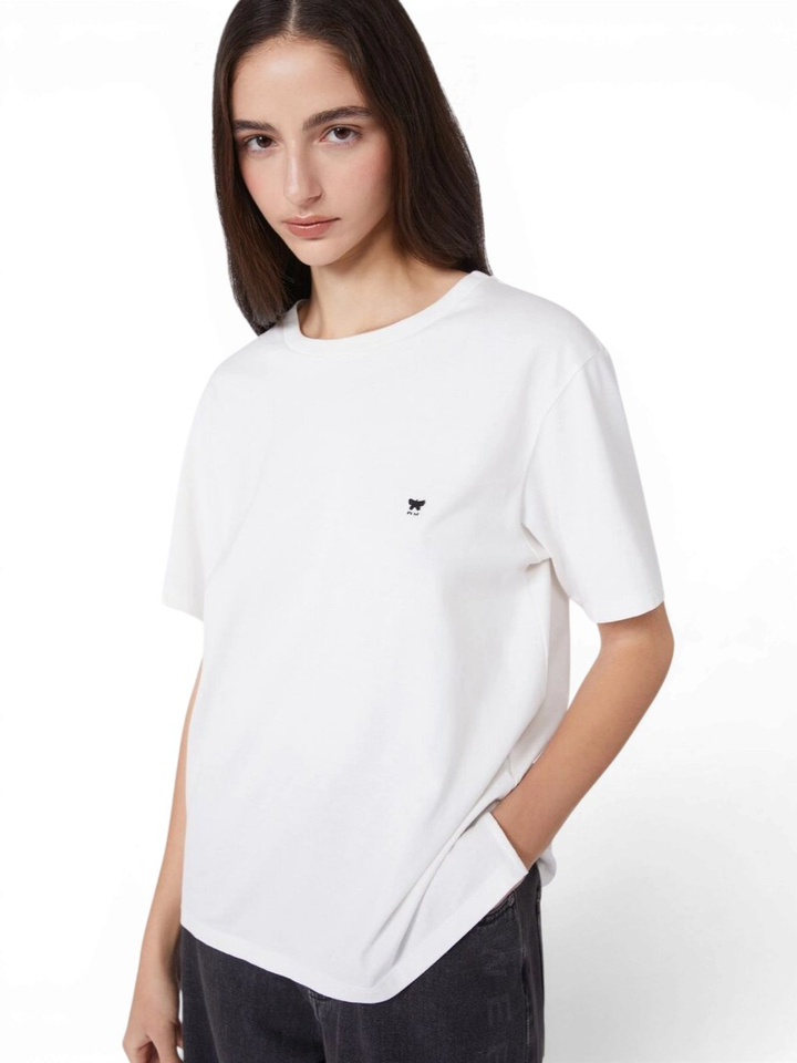 Witte katoenen T-shirt Venaco Max Mara 