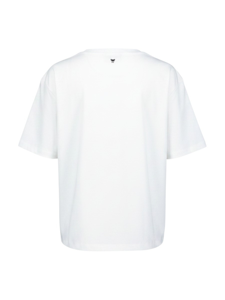 Witte t-shirt met tekening Sala Max Mara Weekend