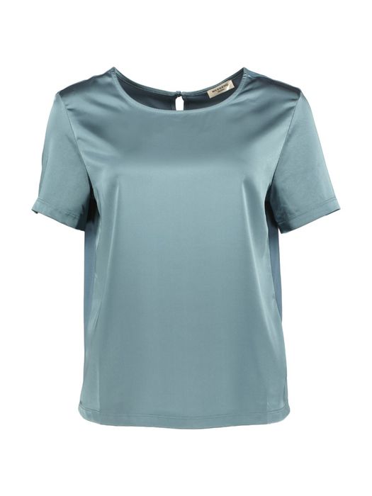 Aqua blauwe bloes in satijn look Gilbert Max Mara