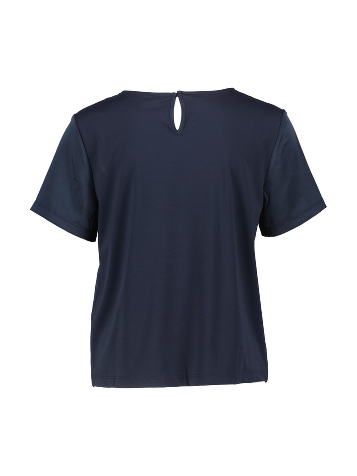 Blauwe T-shirt in satijnlook Gilbert Max Mara 