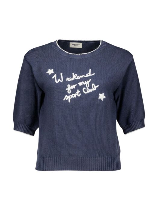 Blauwe trui met tekst detail Fiacre Max Mara Weekend