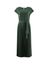Donkergroene maxi-jurk met plissee Gela Max Mara 