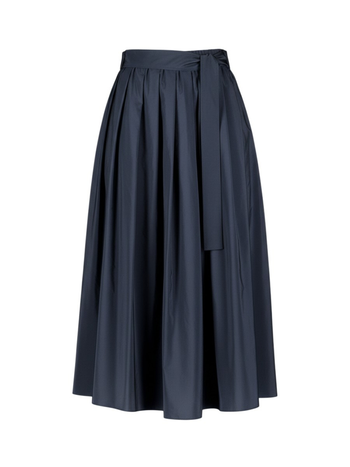 Donkerblauwe rok met plooi Alpaca Max Mara