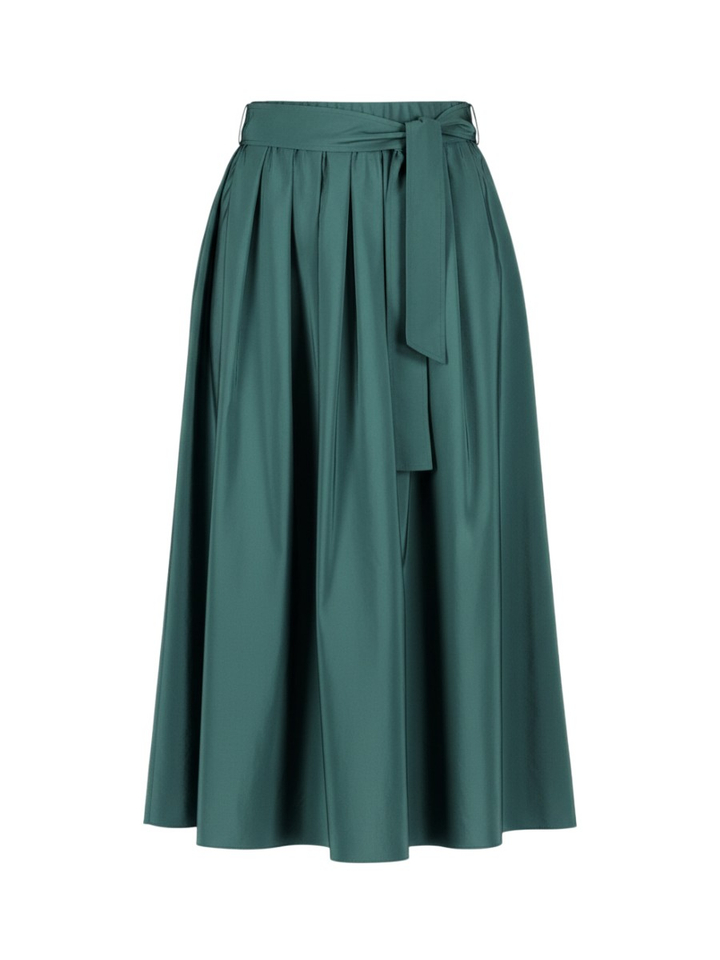 Donkergroene rok met plooi Alpaca Max Mara 