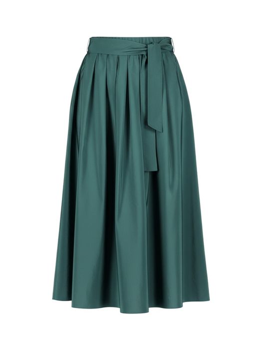 Donkergroene rok met plooi Alpaca Max Mara