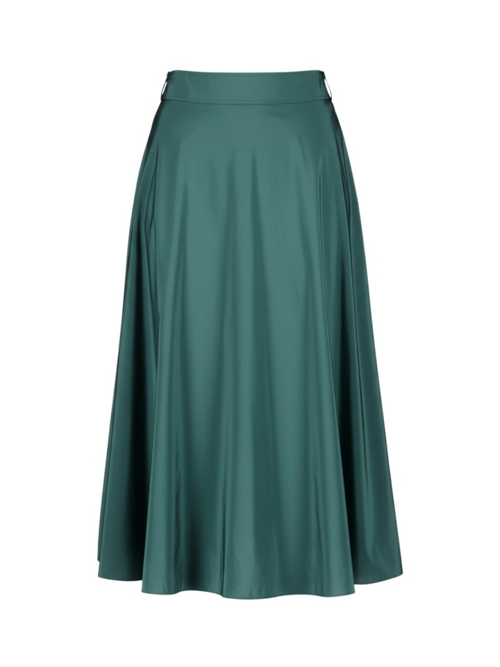 Donkergroene rok met plooi Alpaca Max Mara 
