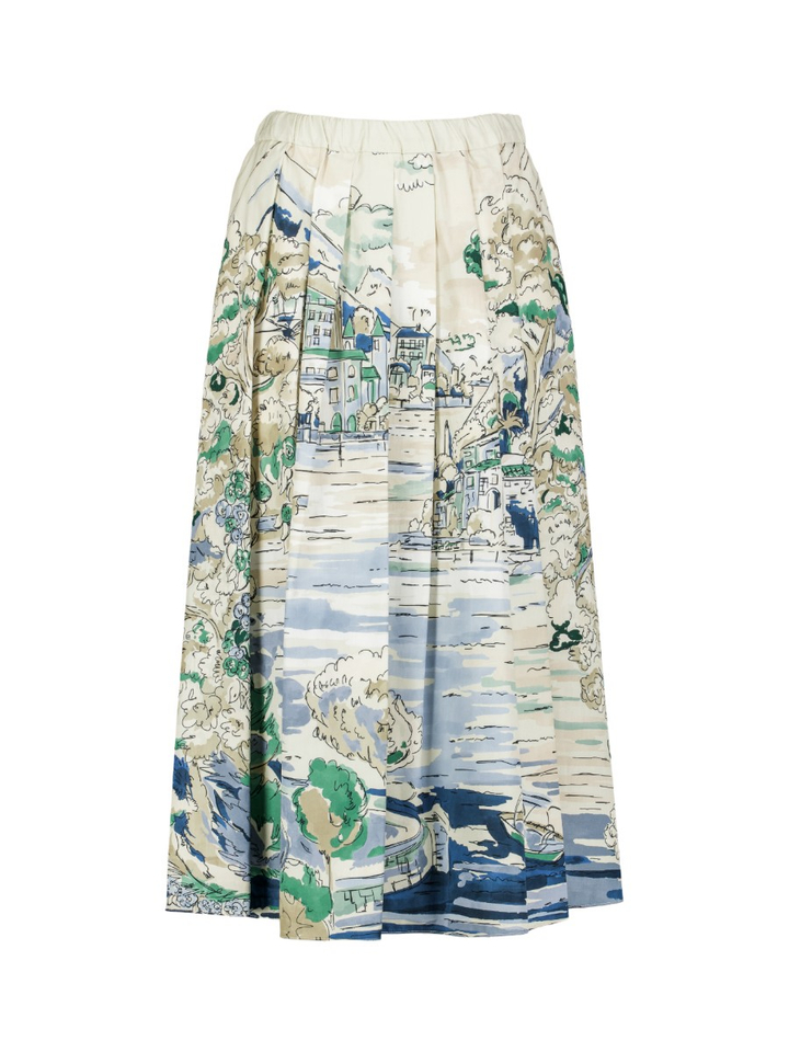 Beige halflange rok met print Adepto Max Mara Weekend Adepto Max Mara Weekend 