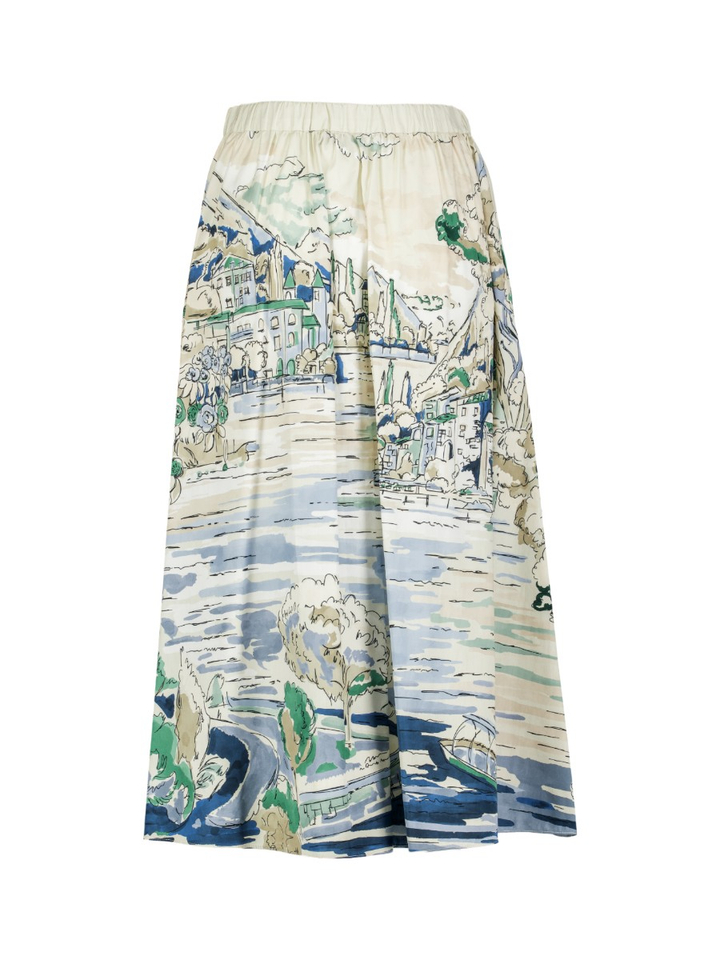 Beige halflange rok met print Adepto Max Mara Weekend Adepto Max Mara Weekend 