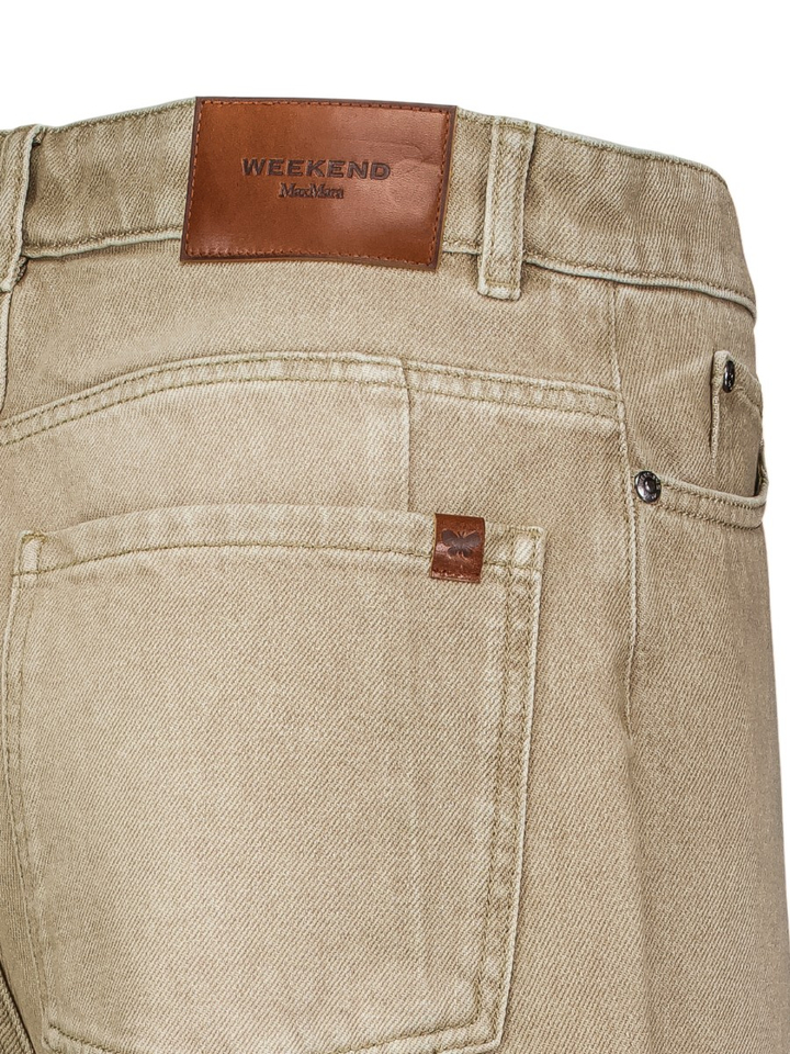 Beige barrel-leg jeans Arcadia Max Mara 