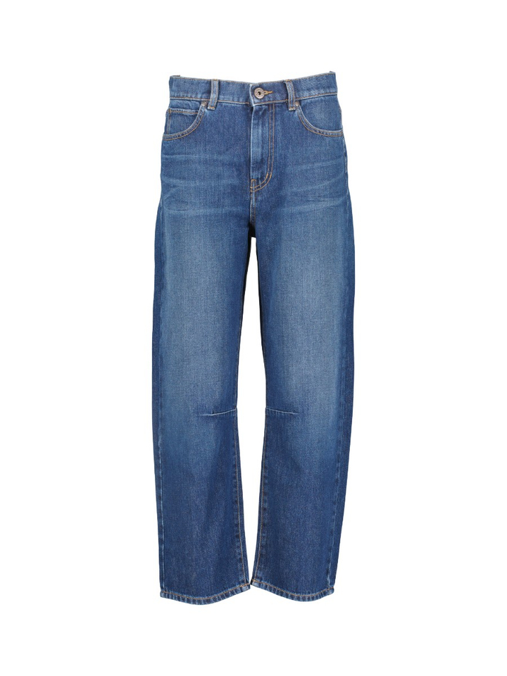 Donkerblauwe barrel fit jeans Caduca Max Mara