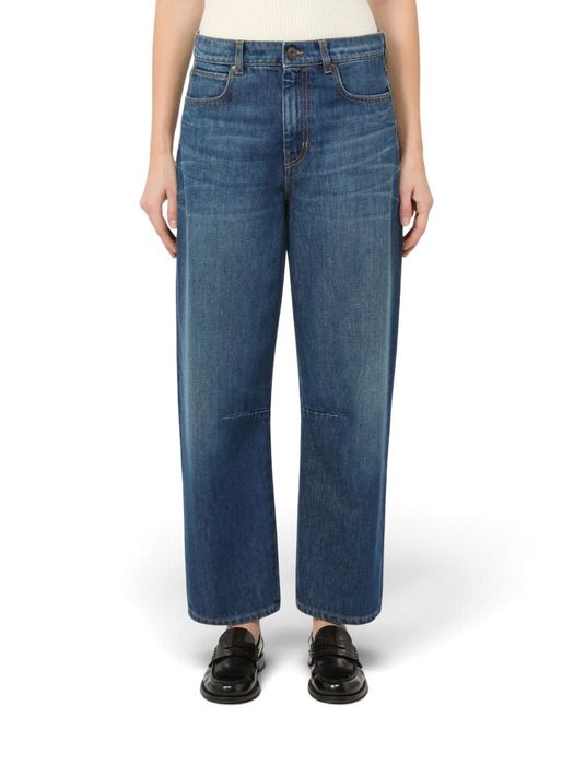 Donkerblauwe barrel fit jeans Caduca Max Mara