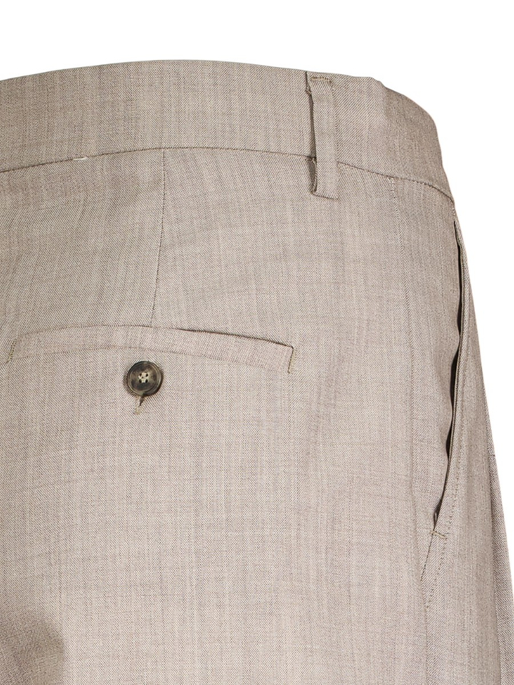 Beige wijde broek met bandplooi Ovvio Max Mara