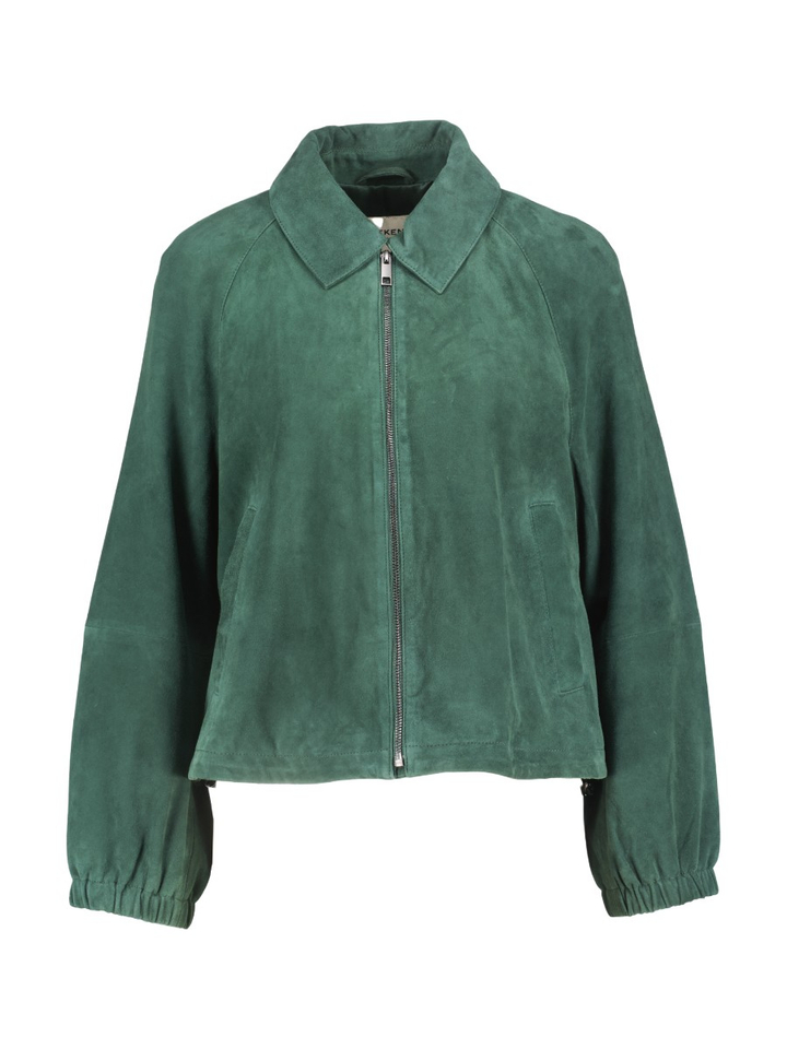 Donkegroene lederen vest  Zuppa Max Mara 