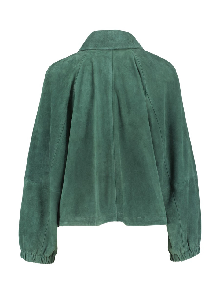 Donkegroene lederen vest  Zuppa Max Mara 