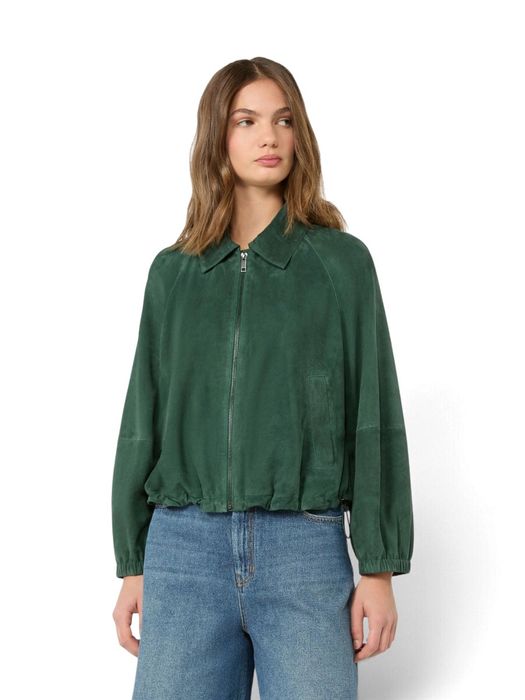 Donkegroene lederen vest Zuppa Max Mara