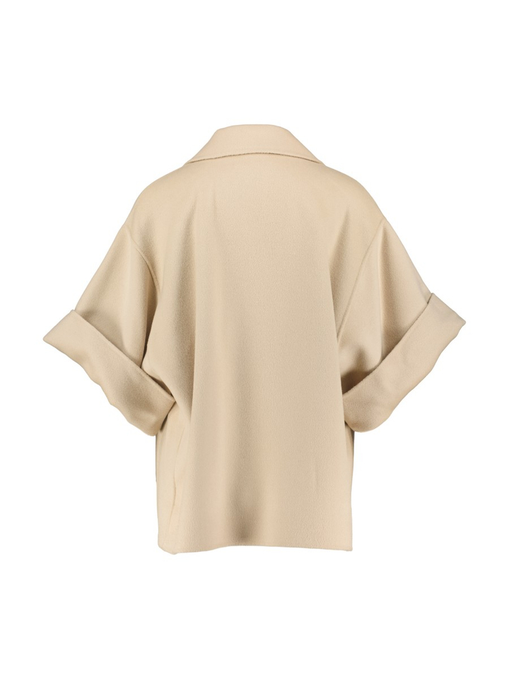 Beige wollen korte mantel Neo Max Mara