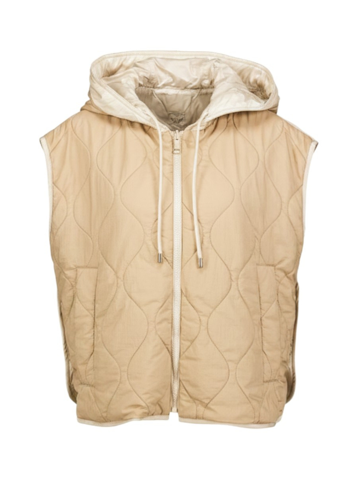 Beige omkeerbare bodywarmer Accenni Max Mara