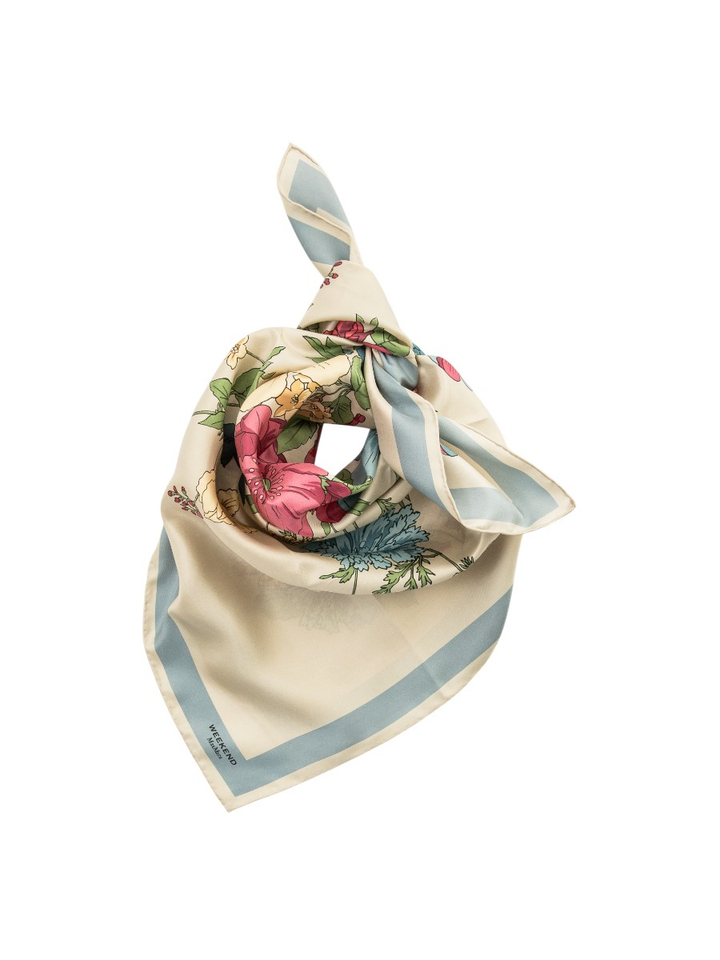 Beige sjaal met bloemenprint Onestoring Max Mara Weekend