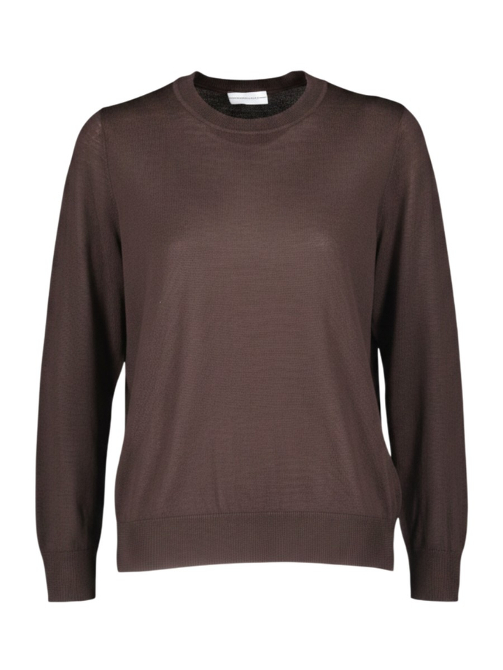 Bruine pull met ronde hals Diana Gallesi 