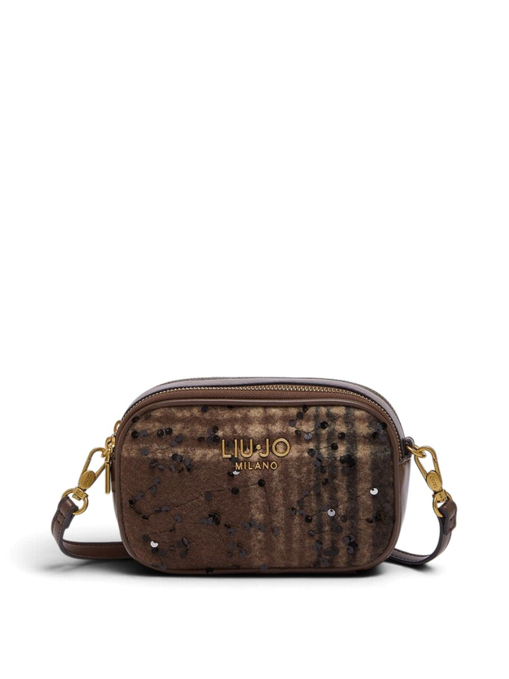 Bruine small crossbody met pailetten detail Liu Jo