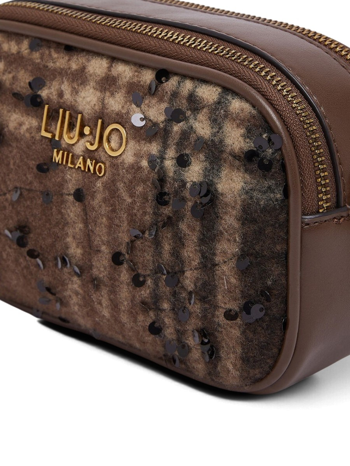 Bruine small crossbody met pailetten detail Liu Jo