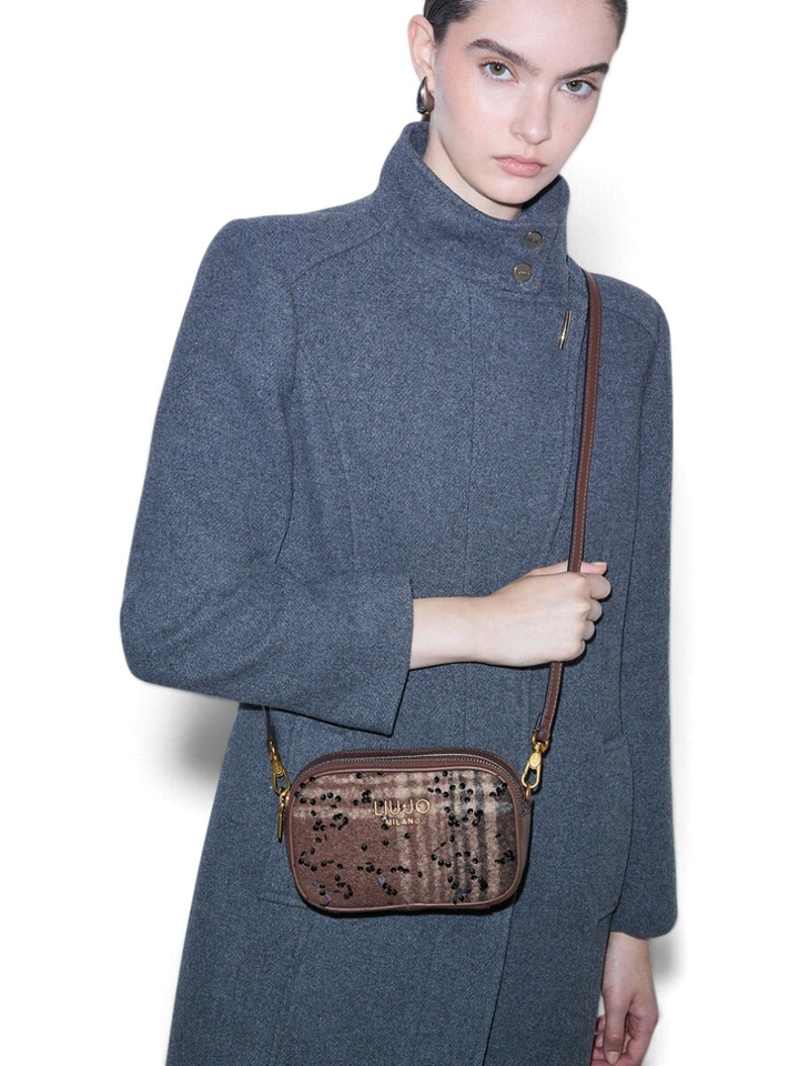 Bruine small crossbody met pailetten detail Liu Jo
