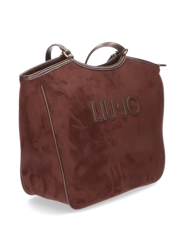 Donkerbruine suède handtas Liu Jo