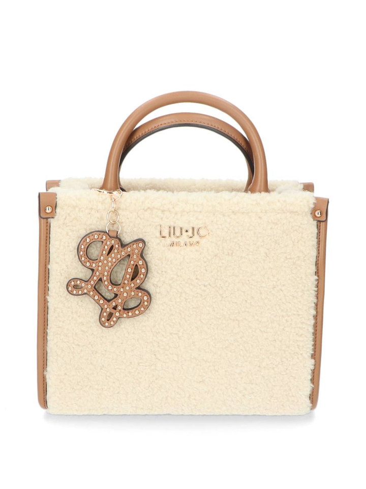 Creme kleurige teddy handtas Tote Liu Jo
